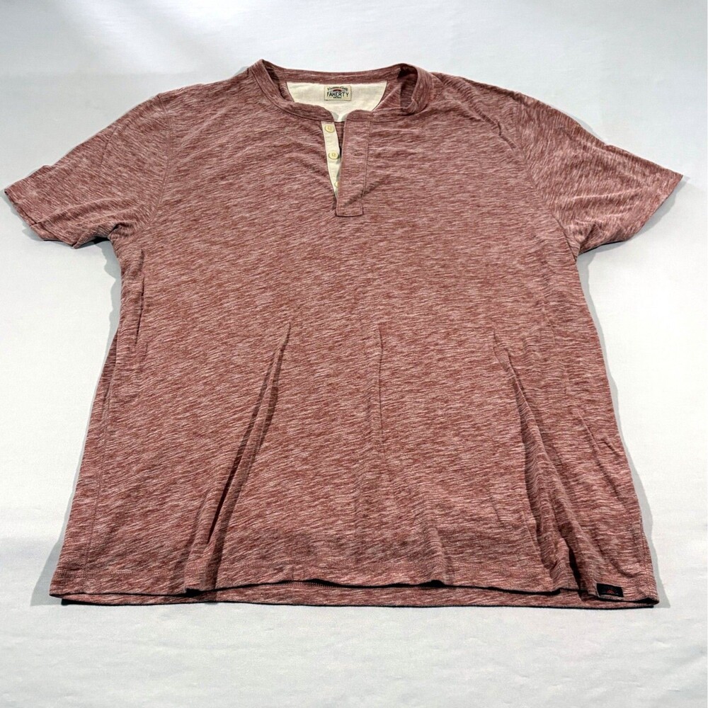 Faherty Red Short Sleeve Tee